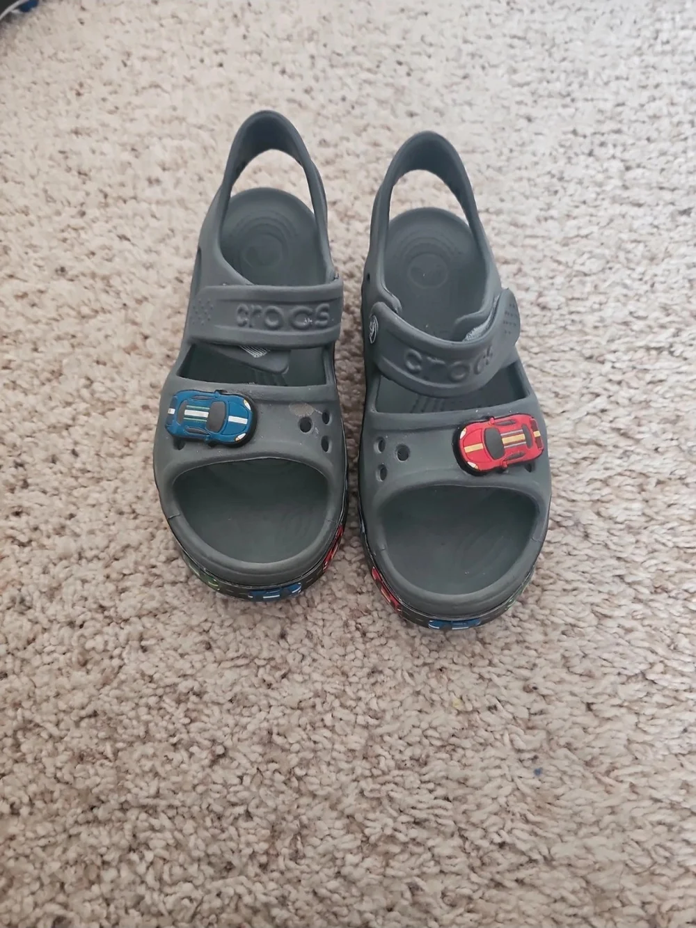 Boys Cars Crocs Sandals Size 1